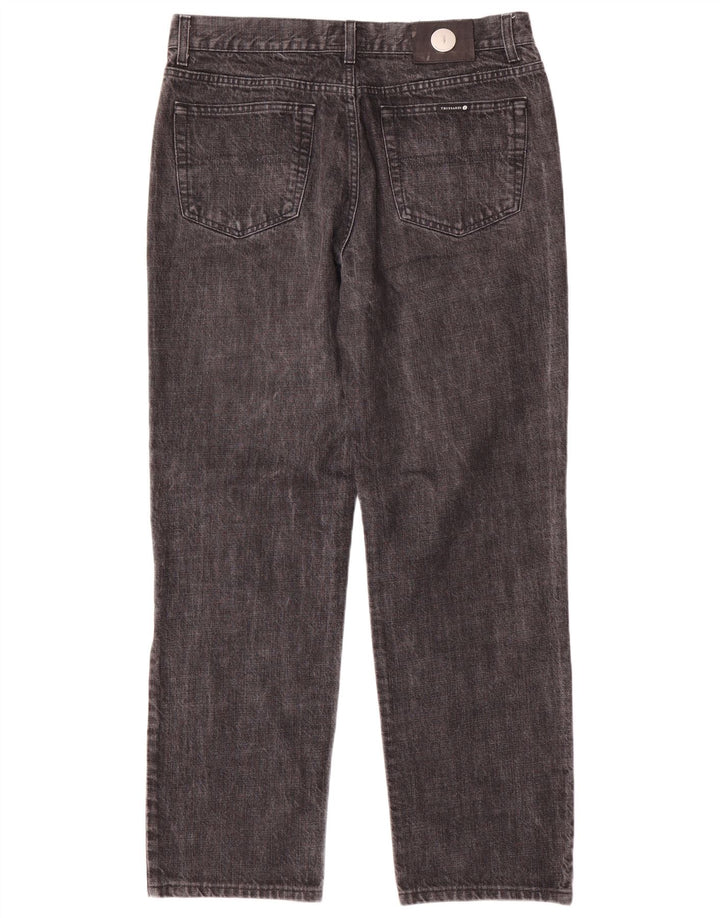 Trussardi Mens Straight Jeans W36 L32 Grey Cotton