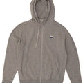 Maglione con cappuccio e zip da uomo NIKE piccolo in cotone chiazzato grigio