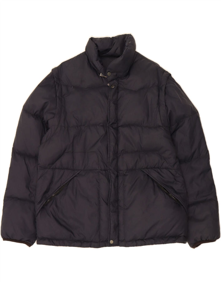 INVICTA Mens Padded Jacket UK 38 Medium Navy Blue Polyamide Vintage Invicta and Second-Hand Invicta from Messina Hembry 