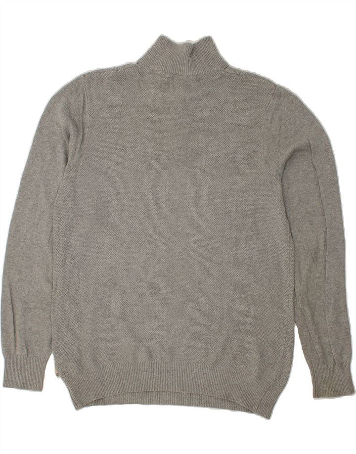 TIMBERLAND Mens Regular Fit Zip Neck Jumper Sweater Large Grey Cotton Vintage Timberland and Second-Hand Timberland from Messina Hembry 