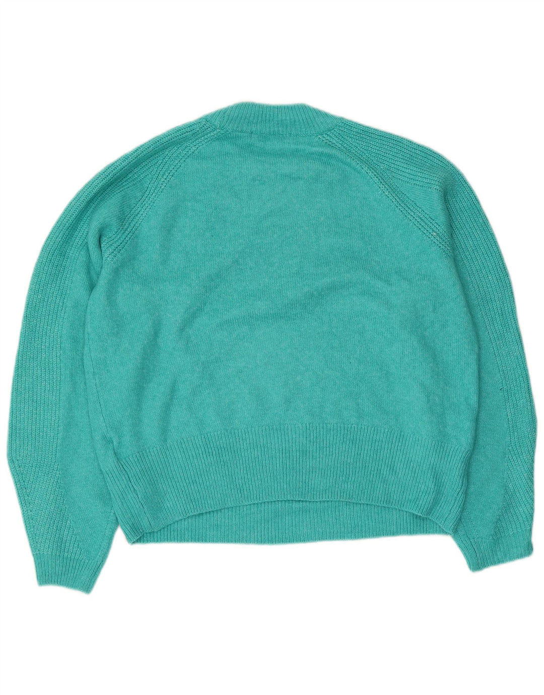 Marks & Spencer Womens Crew Neck Jumper Sweater UK 14 Medium Blue Acrylic