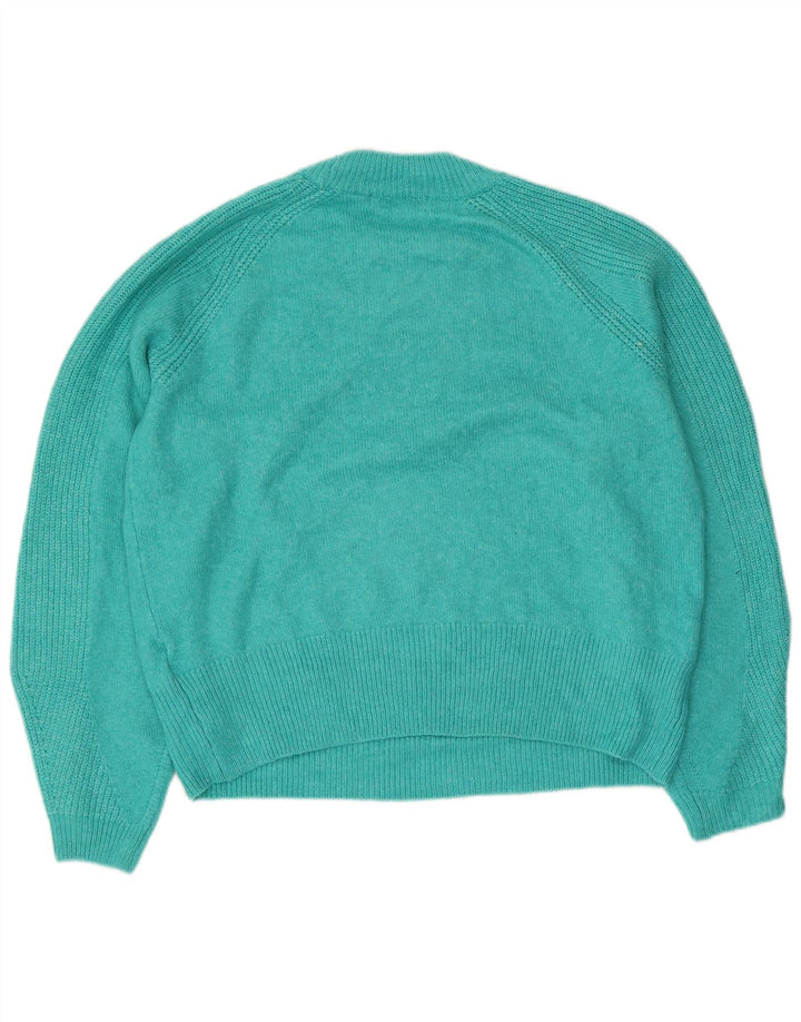 Marks & Spencer Womens Crew Neck Jumper Sweater UK 14 Medium Blue Acrylic