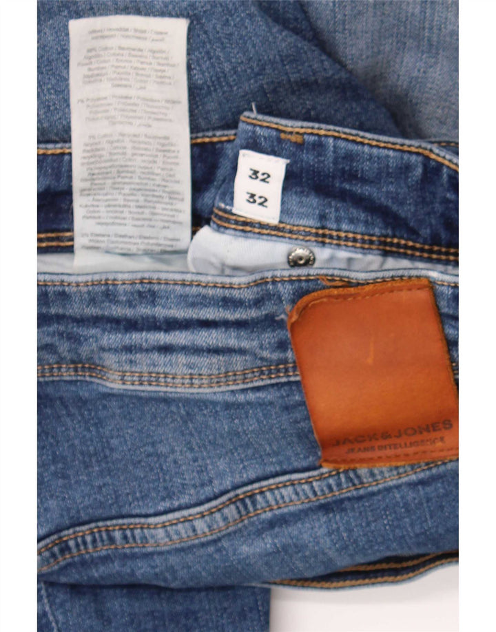 Jack & Jones Mens GLENN Slim Jeans W32 L32 Blue Cotton