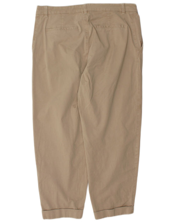 Zara Damen Tapered Cropped-Hose EU 40 Medium W30 L25 Beige