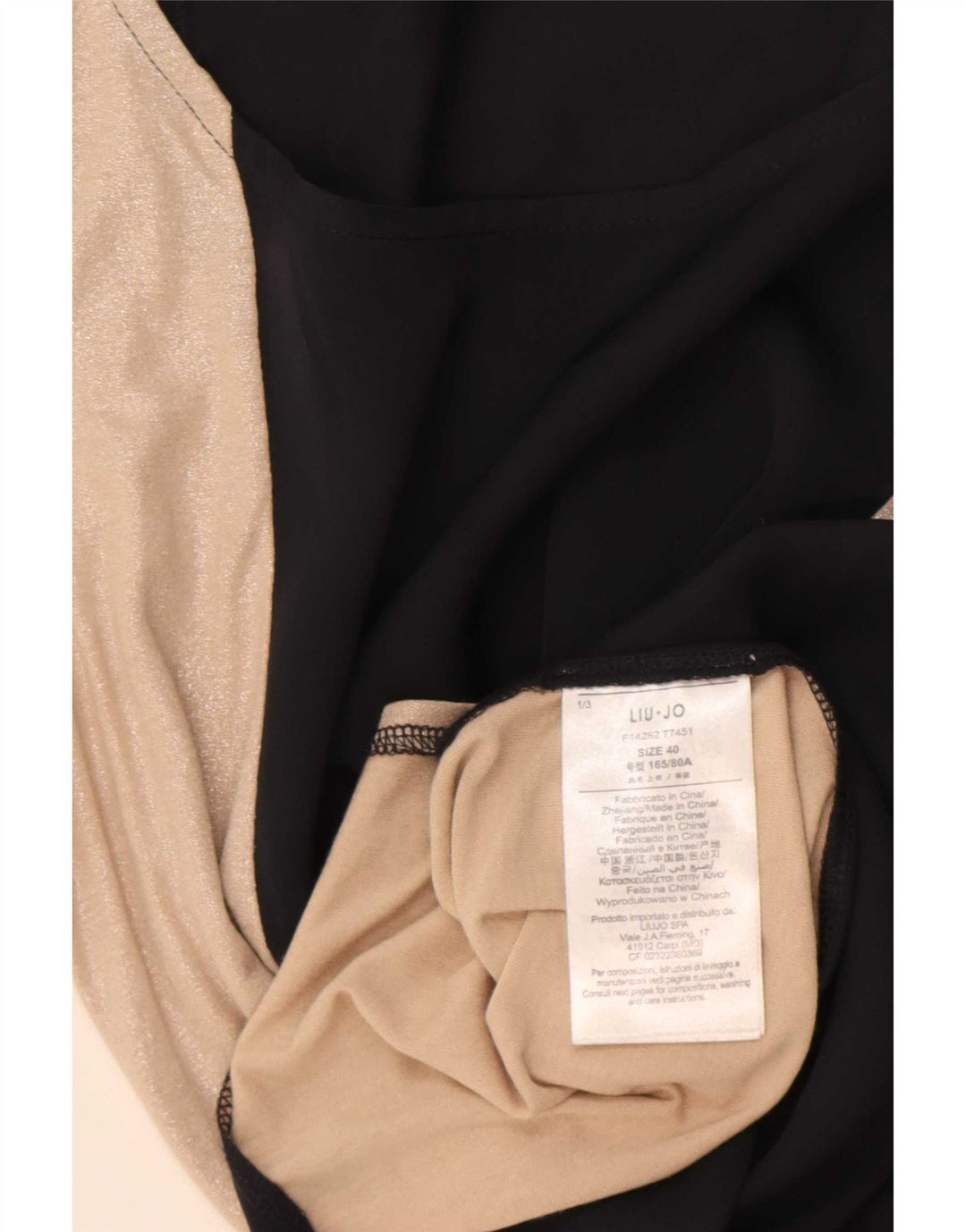 Liu Jo Γυναικείο Γιλέκο Top IT 40 Small Black Colourblock Πολυεστέρας