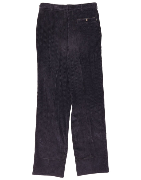 Calça masculina reta de veludo POP 84 IT 48 médio W30 L34 azul marinho