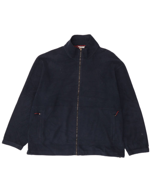 Marks & Spencer Herre Fleecejakke UK 42 XL Navy Blue Polyester