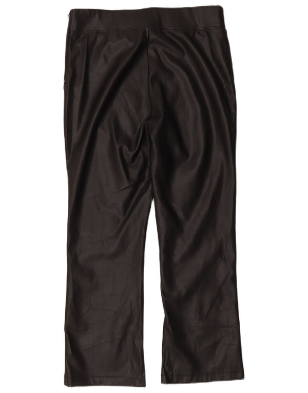 Marks & Spencer Pantalon taille haute en simili cuir pour femme UK 16 Large W34 L27