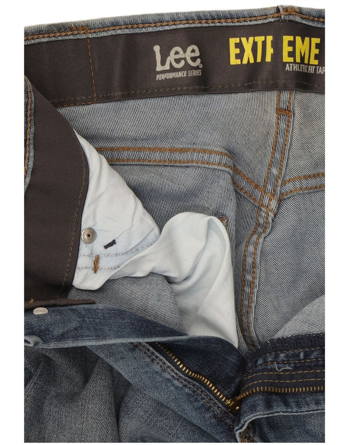 Lee Womens Extreme Motion Straight Jeans W30 L28 Blue Cotton