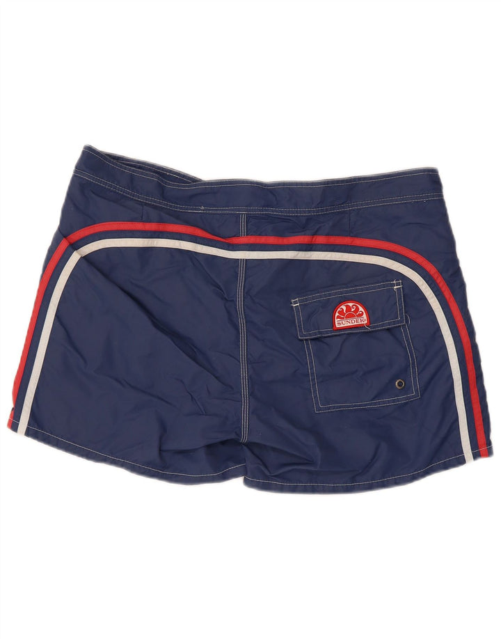 Sundek Mens Swimming Shorts Large Navy Blue Nylon