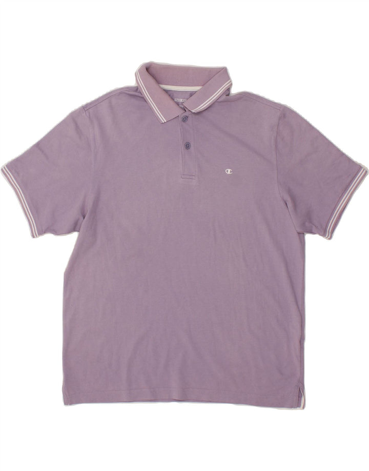 CHAMPION Mens Easy Fit Polo Shirt Medium Purple Cotton Vintage Champion and Second-Hand Champion from Messina Hembry 