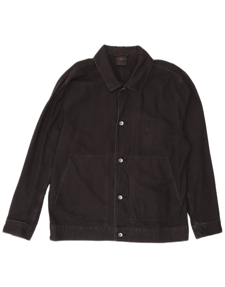 Jordan Mens Denim Jacket UK 40 Large Black Cotton