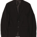 Zara Veste blazer à 2 boutons pour homme EU 50 Noir moyen