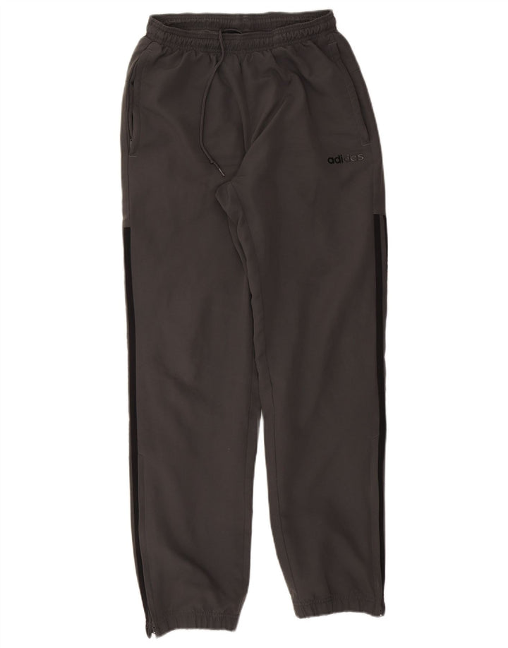 Adidas Herren-Trainingshose, Jogginghose, klein, grau, Polyester