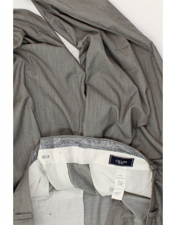 CHAPS Mens Pegged Suit Trousers W38 L30 Grey Polyester Vintage Chaps and Second-Hand Chaps from Messina Hembry 