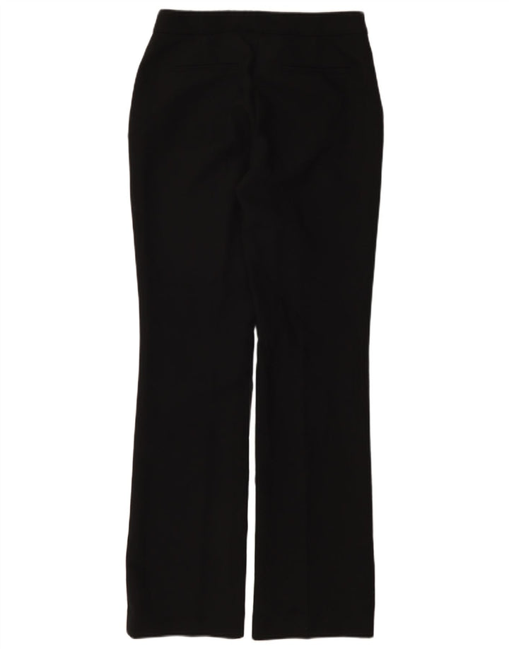 ZARA Mujer Pantalón Traje Bootcut Small W26 L32 Poliéster Negro