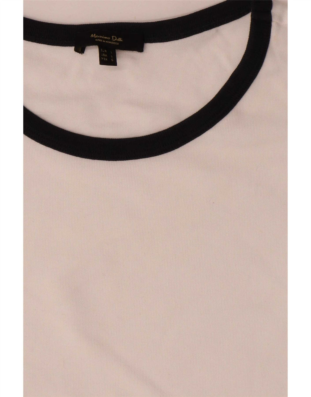 Massimo Dutti Womens T-Shirt Top UK 14 Large White Colourblock