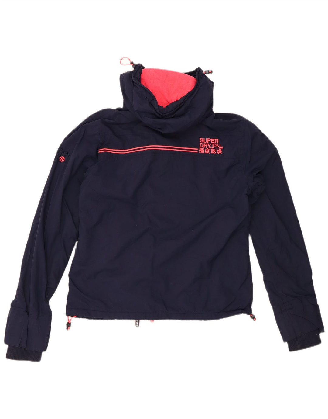 Jachetă Windbreaker cu grafică pentru femei SUPERDRY UK 14 Medium Bleumarin