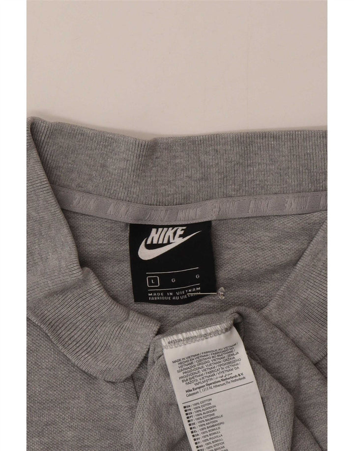 Nike Mens Polo Shirt Large Grey Flecked Cotton