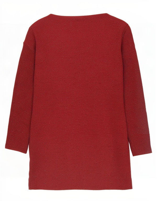 Rochie cu pulover pentru femei Zara UK 14, mare, din poliester cu pături burgundy