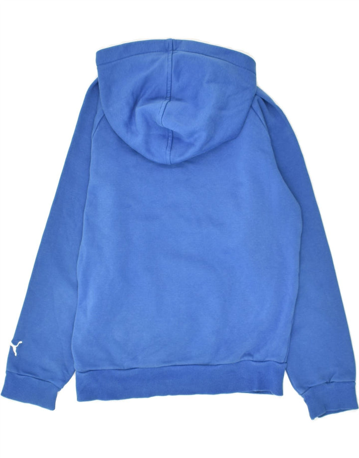 PUMA Boys Graphic Hoodie Jumper 9-10 Years Medium Blue | Vintage Puma | Thrift | Second-Hand Puma | Used Clothing | Messina Hembry 