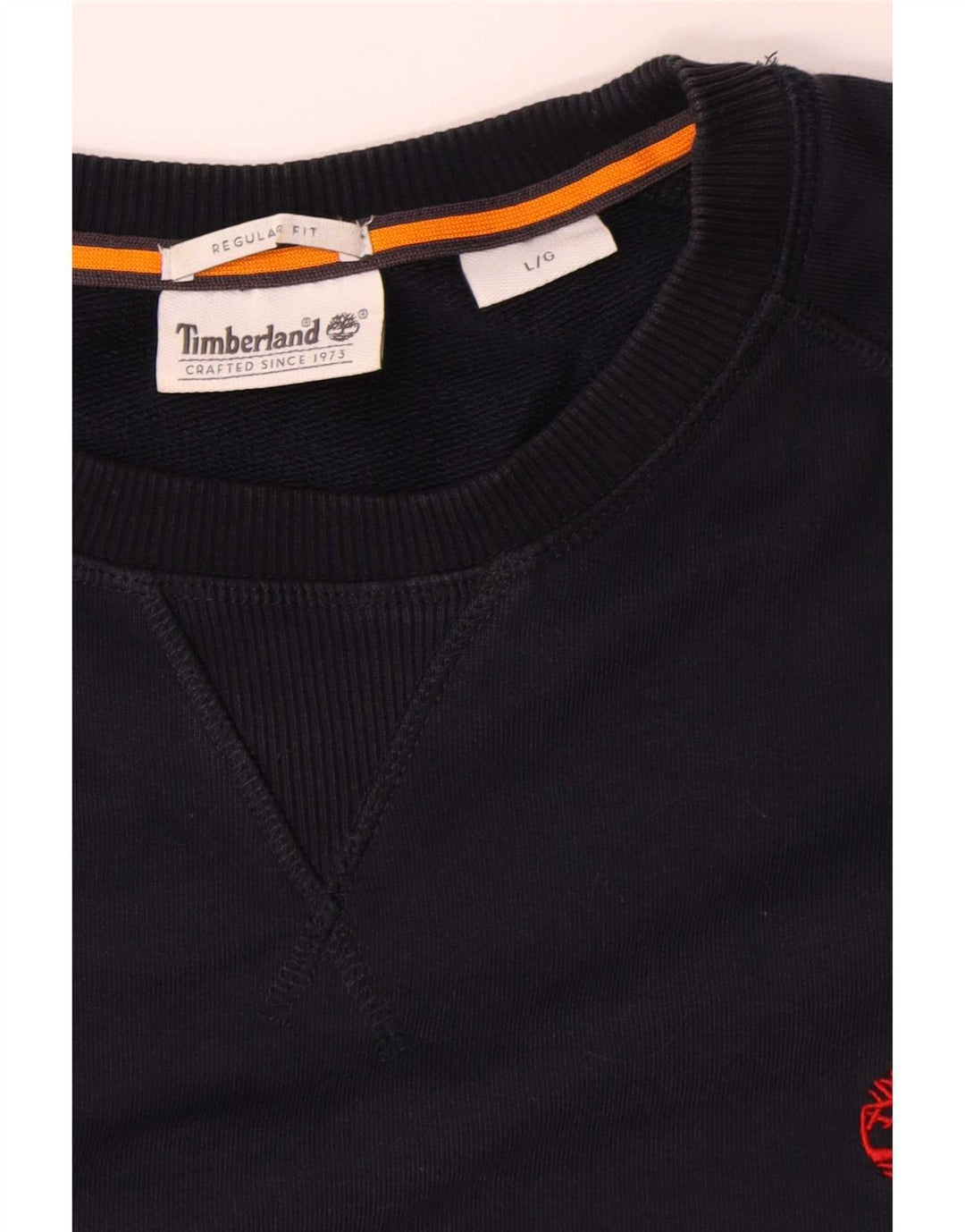 Timberland Mens Regular Fit Sweatshirt Jumper Large Navy Blue Cotton