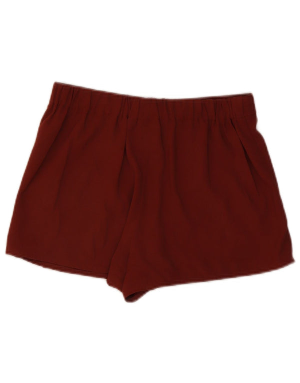Topshop Pantalones cortos informales para mujer UK 8 Small W26 Marrón Colorblock Poliéster