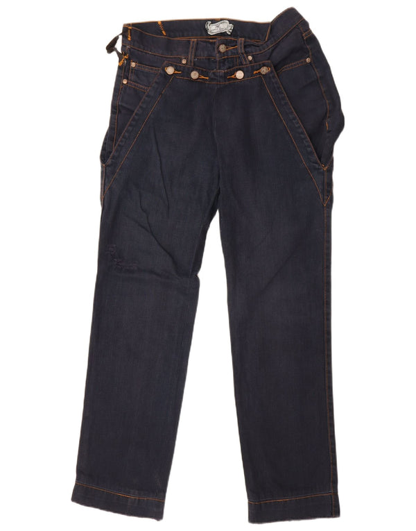 Frankie Morello Womens Straight Jeans W30 L30 Navy Blue
