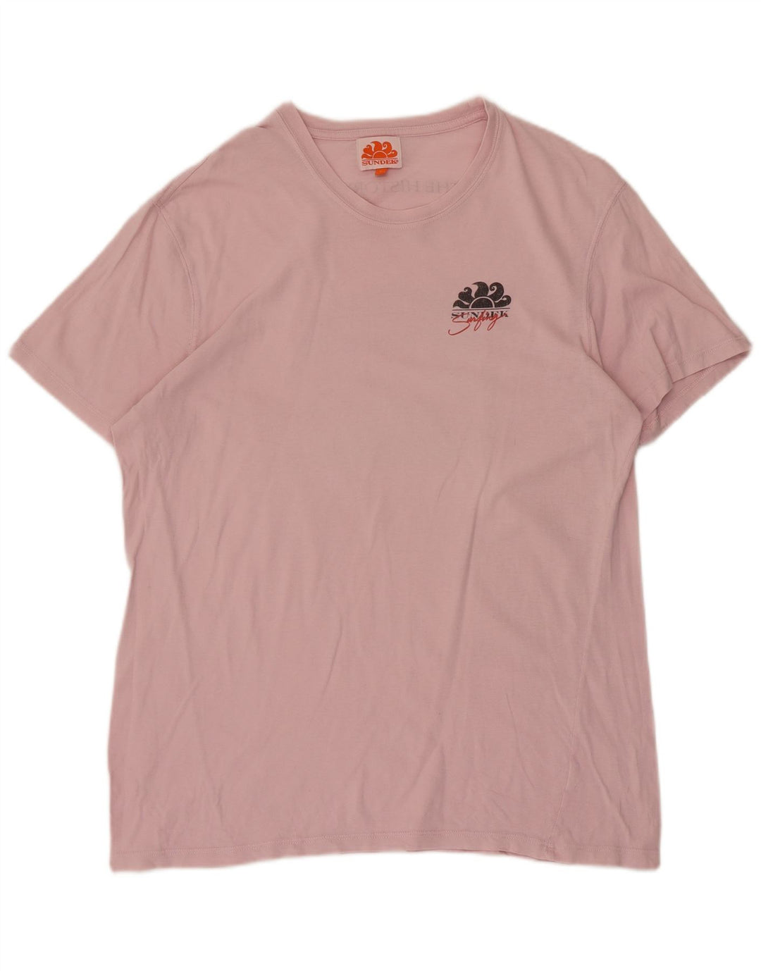 Sundek Herre Grafisk T-Shirt Top Stor Pink