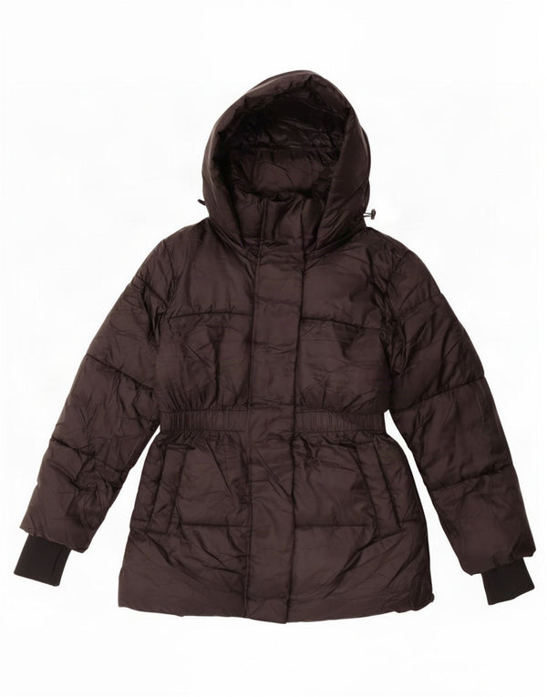 Gap Veste matelassée surdimensionnée à capuche pour femme UK 10 Small Noir Polyester
