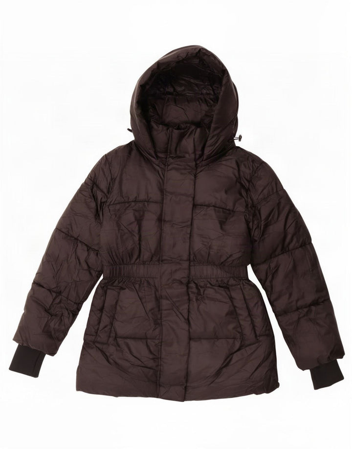 Gap Womens Hooded Oversized Padded Jacket UK 10 Small Black Polyester