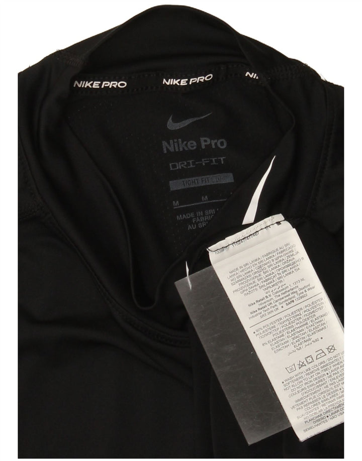 Nike muška majica Dri Fit Graphic s dugim rukavima srednje crne boje od poliestera
