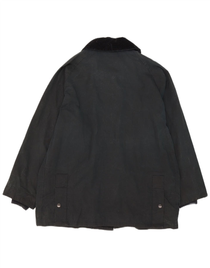 Zara Herrenjacke aus gewachster Baumwolle, UK 38, mittelmarineblaue Baumwolle