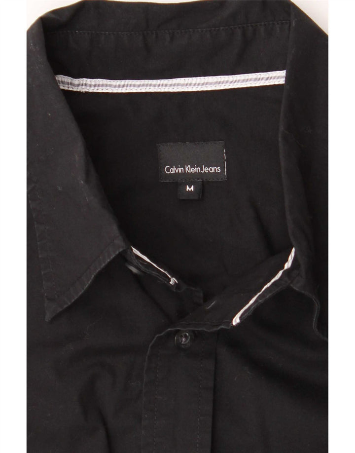 Camicia da uomo Calvin Klein Jeans in cotone nero medio