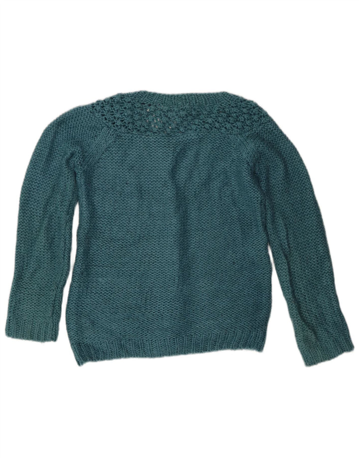 Fat Face Womens Cardigan Sweater UK 8 Small Blue Acrylic