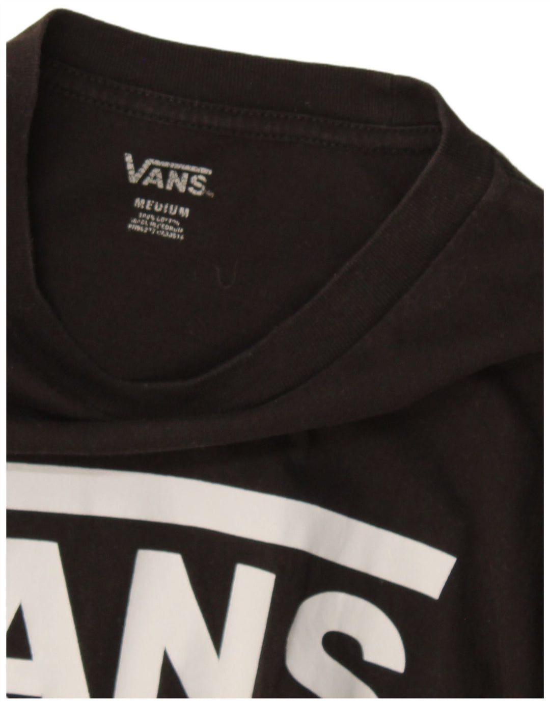 Vans Herre Grafisk Top Langærmet Medium Sort Bomuld