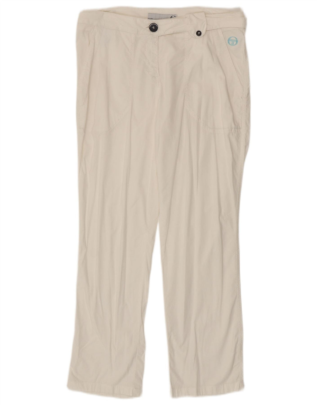Sergio Tacchini Womens Straight Chino Trousers IT 44 Medium W30 L27 White