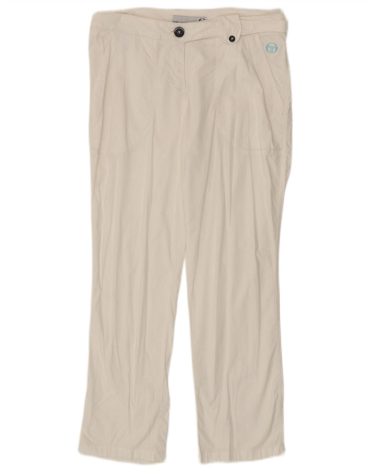Sergio Tacchini Womens Straight Chino Trousers IT 44 Medium W30 L27 White