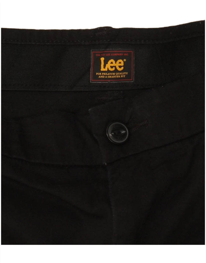 LEE Womens Straight Chino Trousers W30 L31  Black