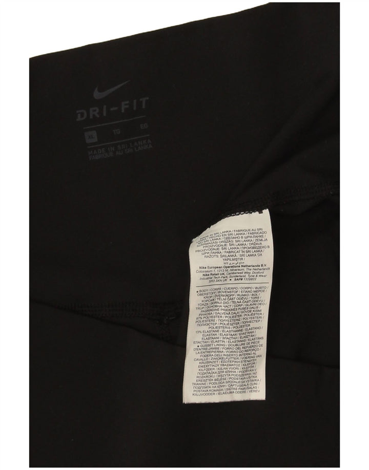 Nike Womens Dri Fit Crop Leggings UK 18 XL Black Polyester