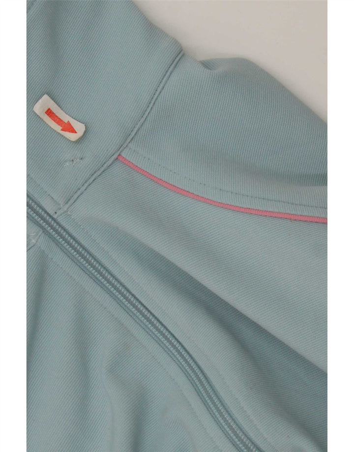 Asics Mens Tracksuit Top Jacket Medium Blue Colourblock Polyester
