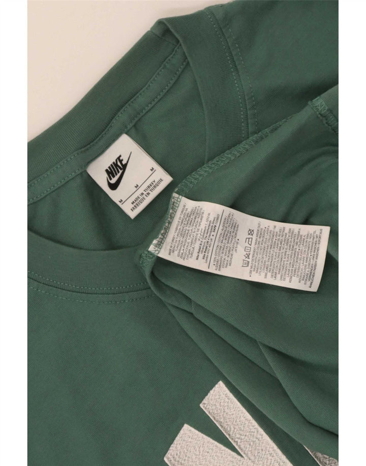 Nike Herre grafisk T-shirt Top Medium Grøn Colourblock Bomuld