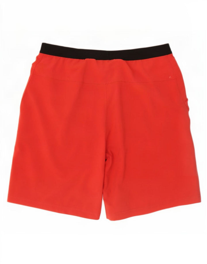 Pantaloncini sportivi Reebok da uomo Speedwick, poliestere color block rosso medio