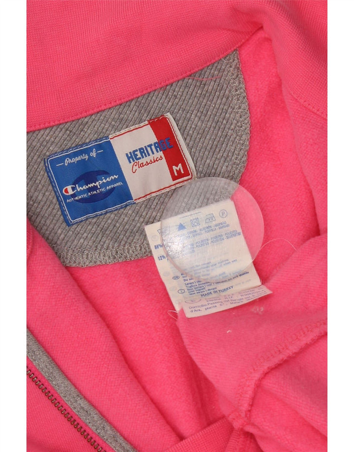 Champion Womens Heritage Classics Tracksuit Top Jacket UK 14 Medium Pink