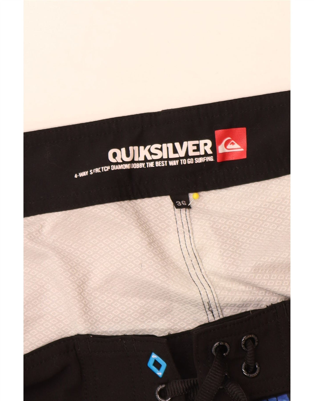 Quiksilver Mens Swimming Shorts Large Blue Geometric Polyester