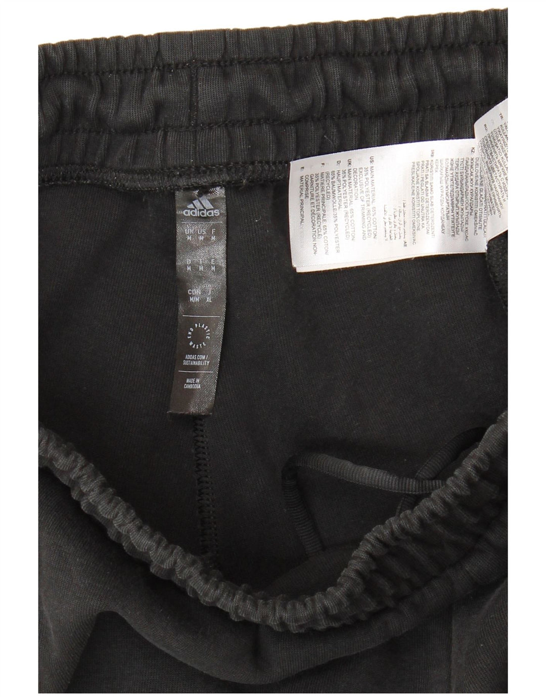 Adidas Mens Tracksuit Trousers Joggers Medium  Black Cotton