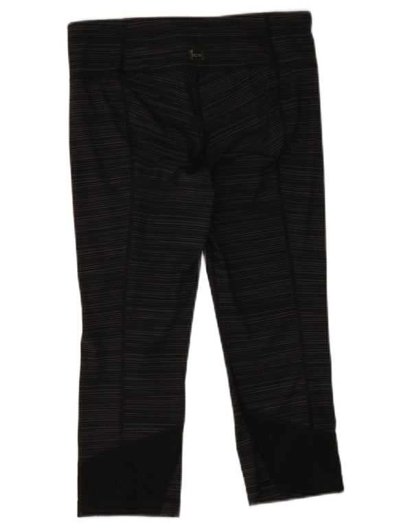 Under Armour Womens Capri Leggings UK 10 Small Grey Striped Polyester