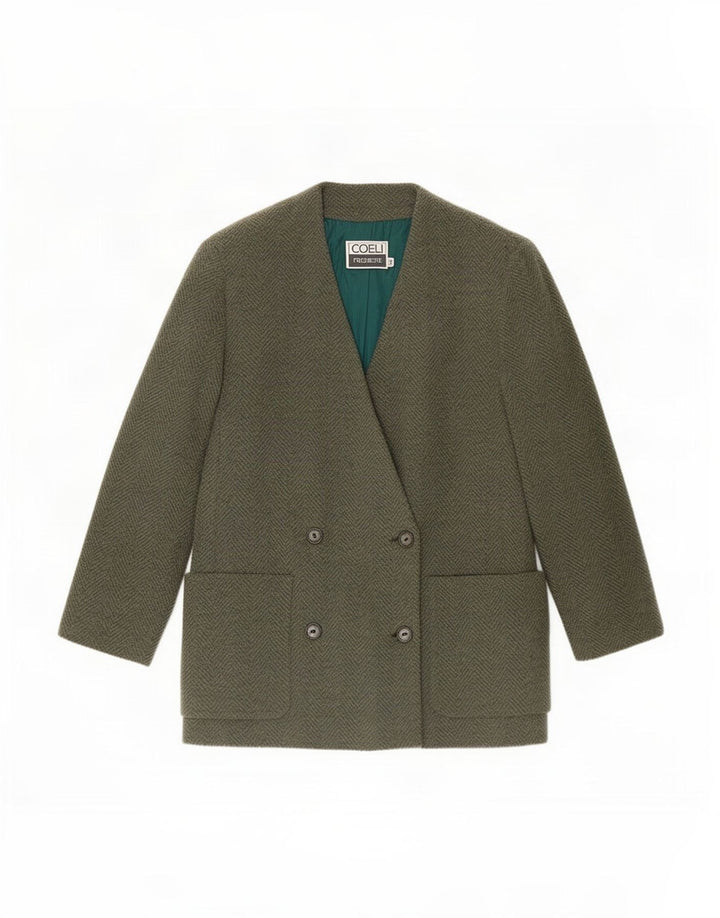 Coeli Premiere Dame Blazer Jacket IT 46 Large Green Sildeben