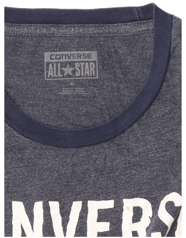 CONVERSE Mens Graphic T-Shirt Top Medium Navy Blue
