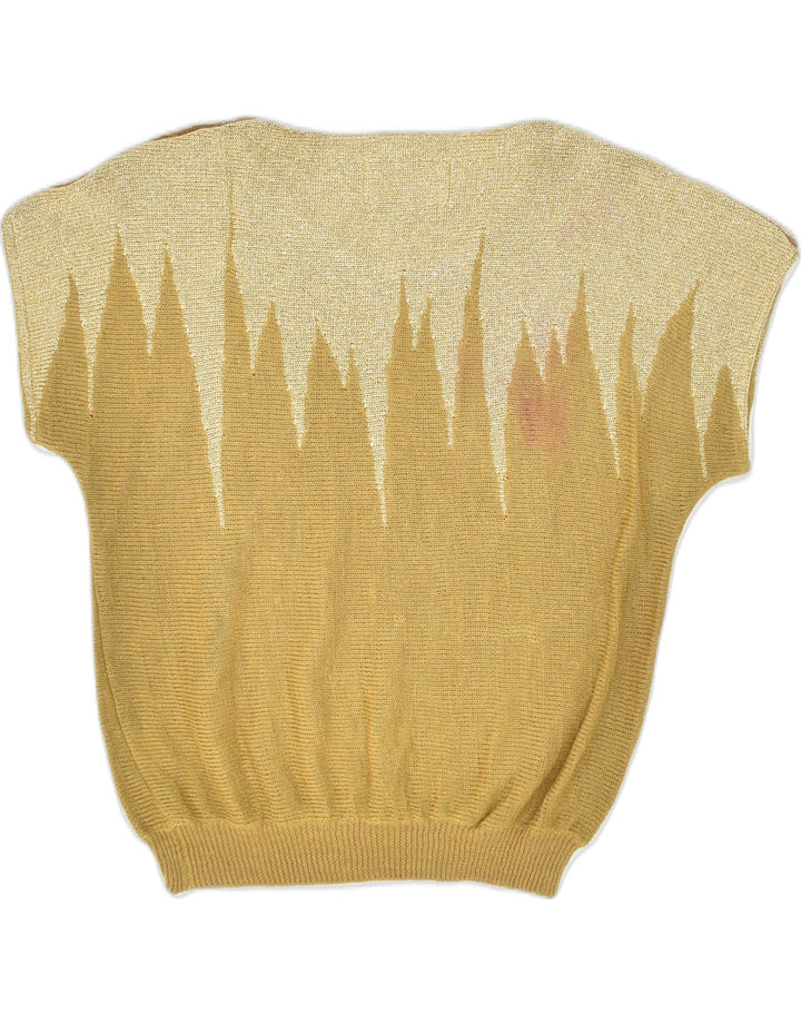 ICEBERG Womens Blouse Top EU 40 Medium Khaki Colourblock Wool | Vintage Iceberg | Thrift | Second-Hand Iceberg | Used Clothing | Messina Hembry 
